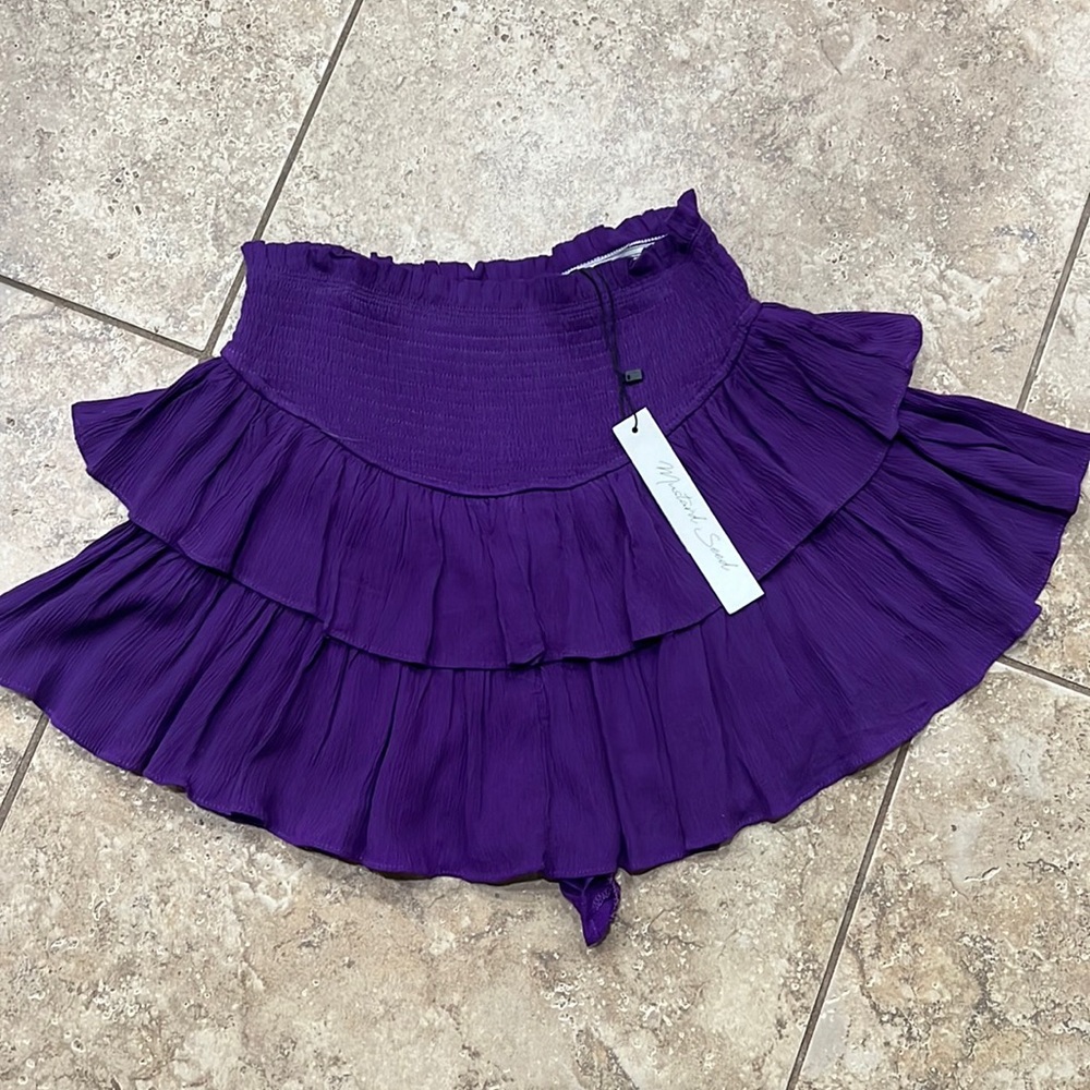 Mustard Seed Ruffle Skirt-Small-Purple